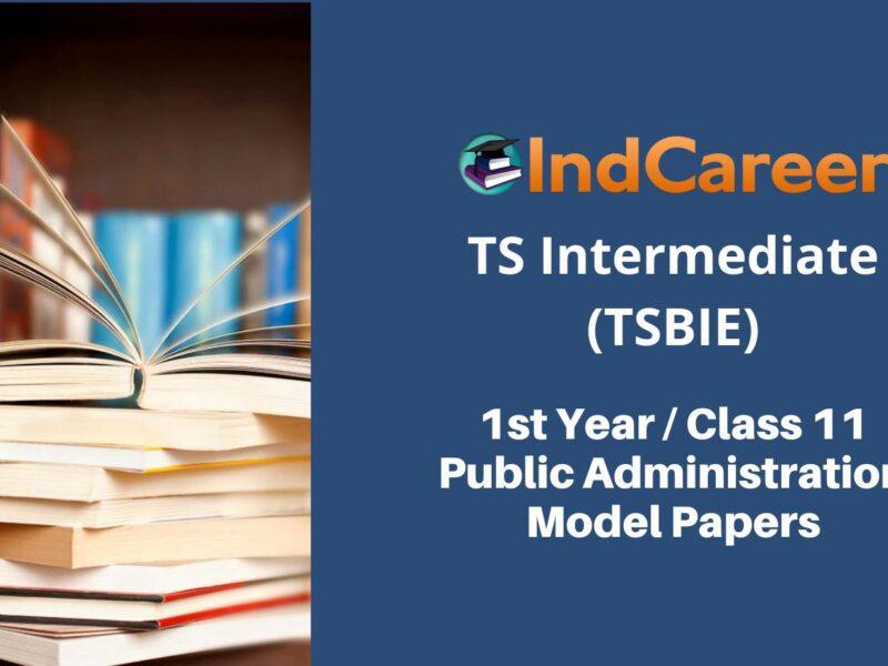 TS Inter 1st Year Public Administration Model Paper