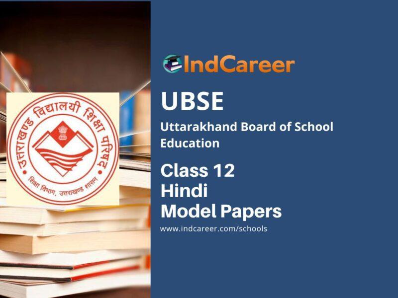 UBSE Class 12 Hindi Sample Paper