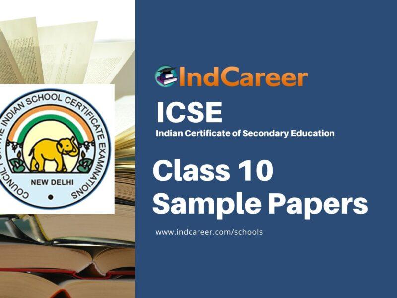 ICSE Class 10 Sample Papers