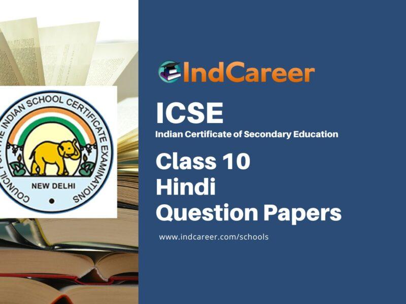 ICSE Class 10 Hindi Question Papers