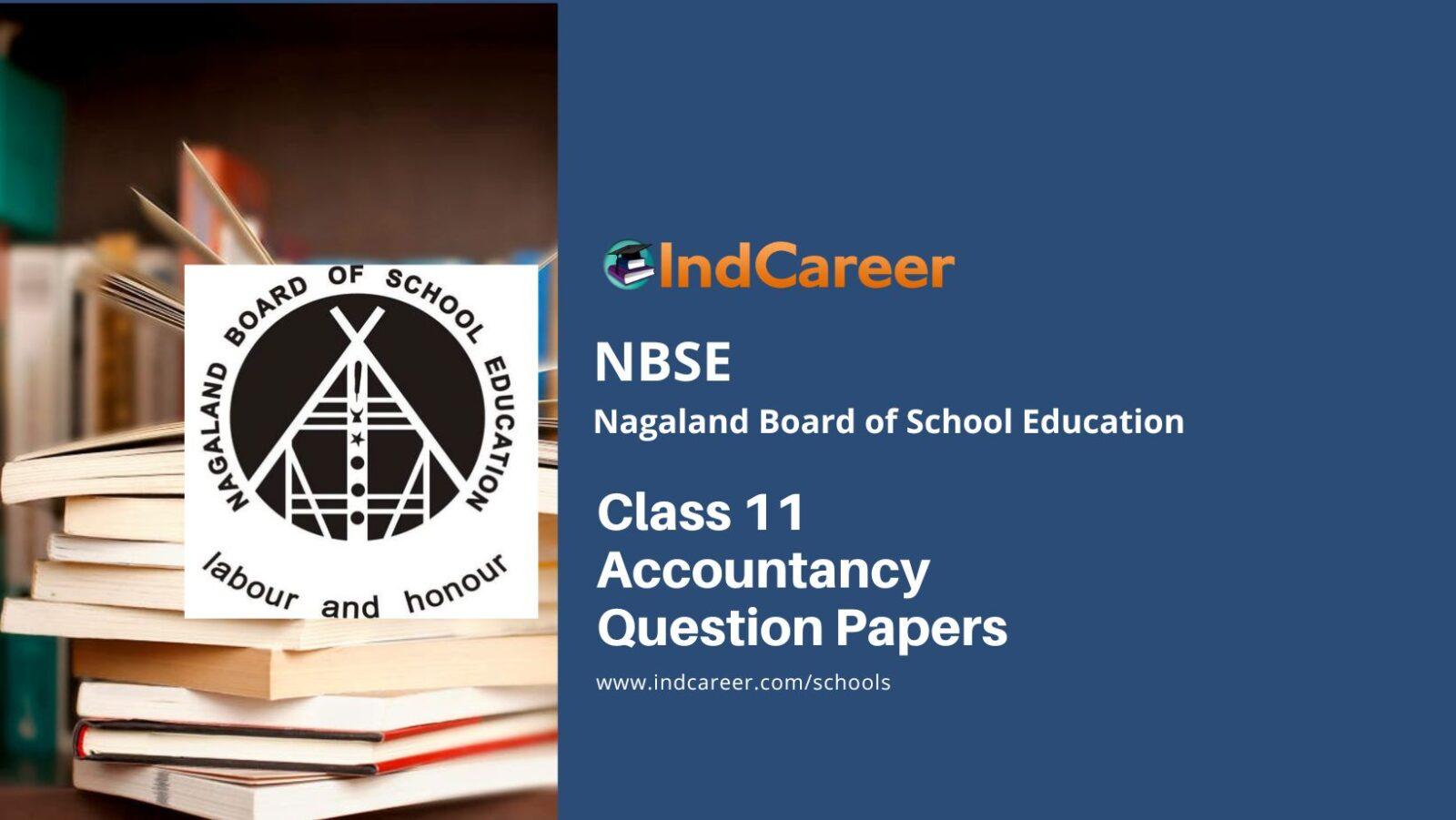 NBSE Class 11 Accountancy Question Papers
