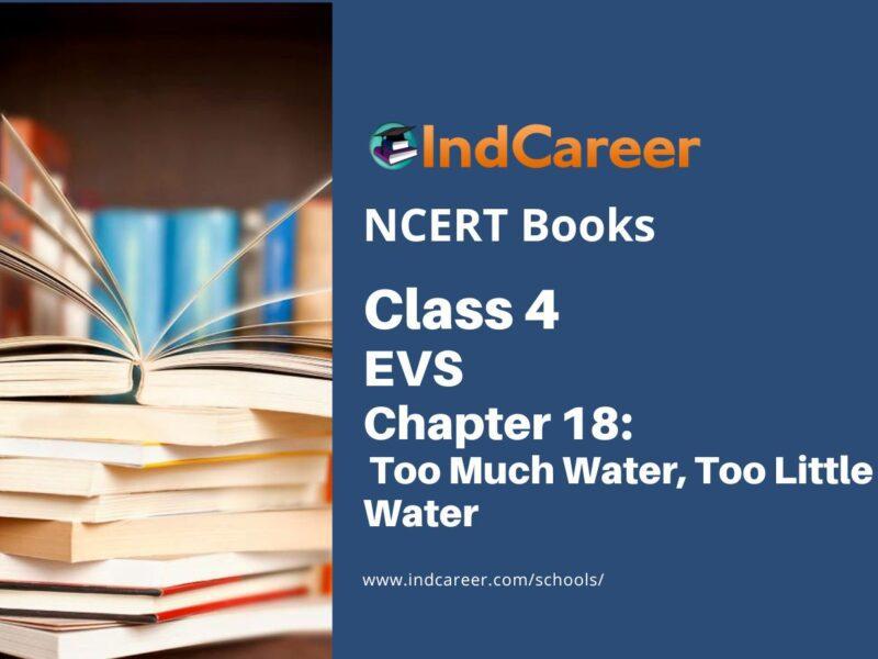 NCERT Book for Class 4 EVS Chapter 18 Too Much Water, Too Little Water