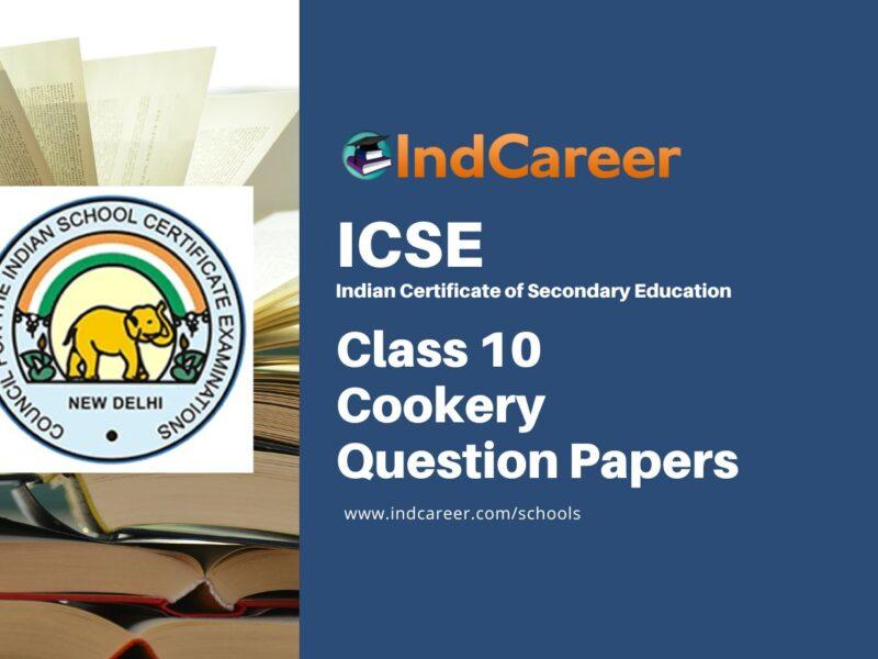 ICSE Class 10 Cookery Question Papers