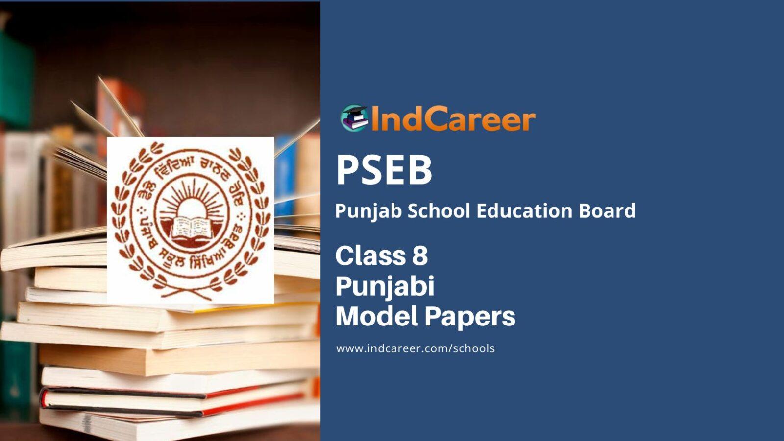 Pseb class 8 punjabi model paper 2025 indcareer schools
