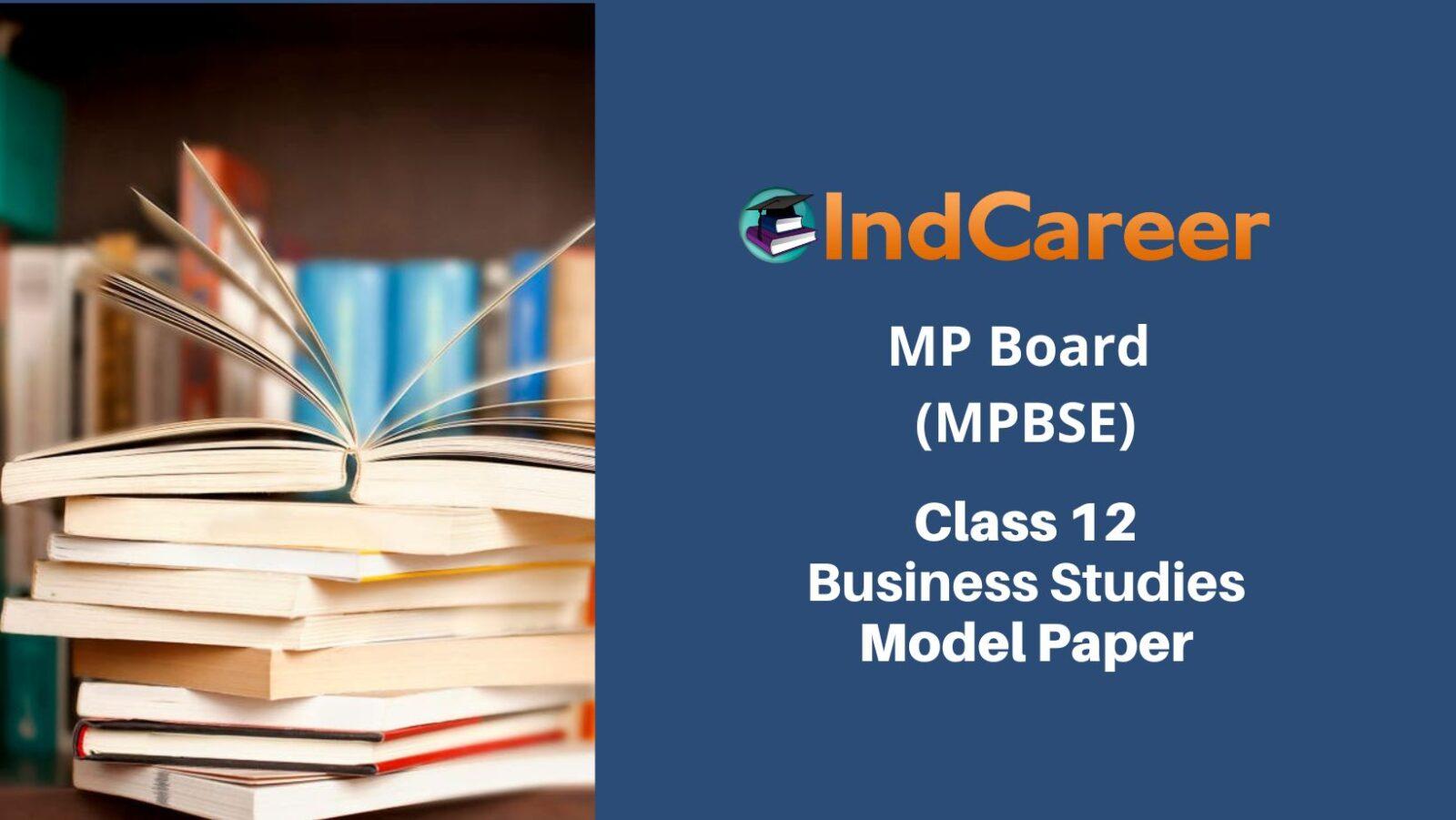 MP Board 12th Business Studies Sample Paper