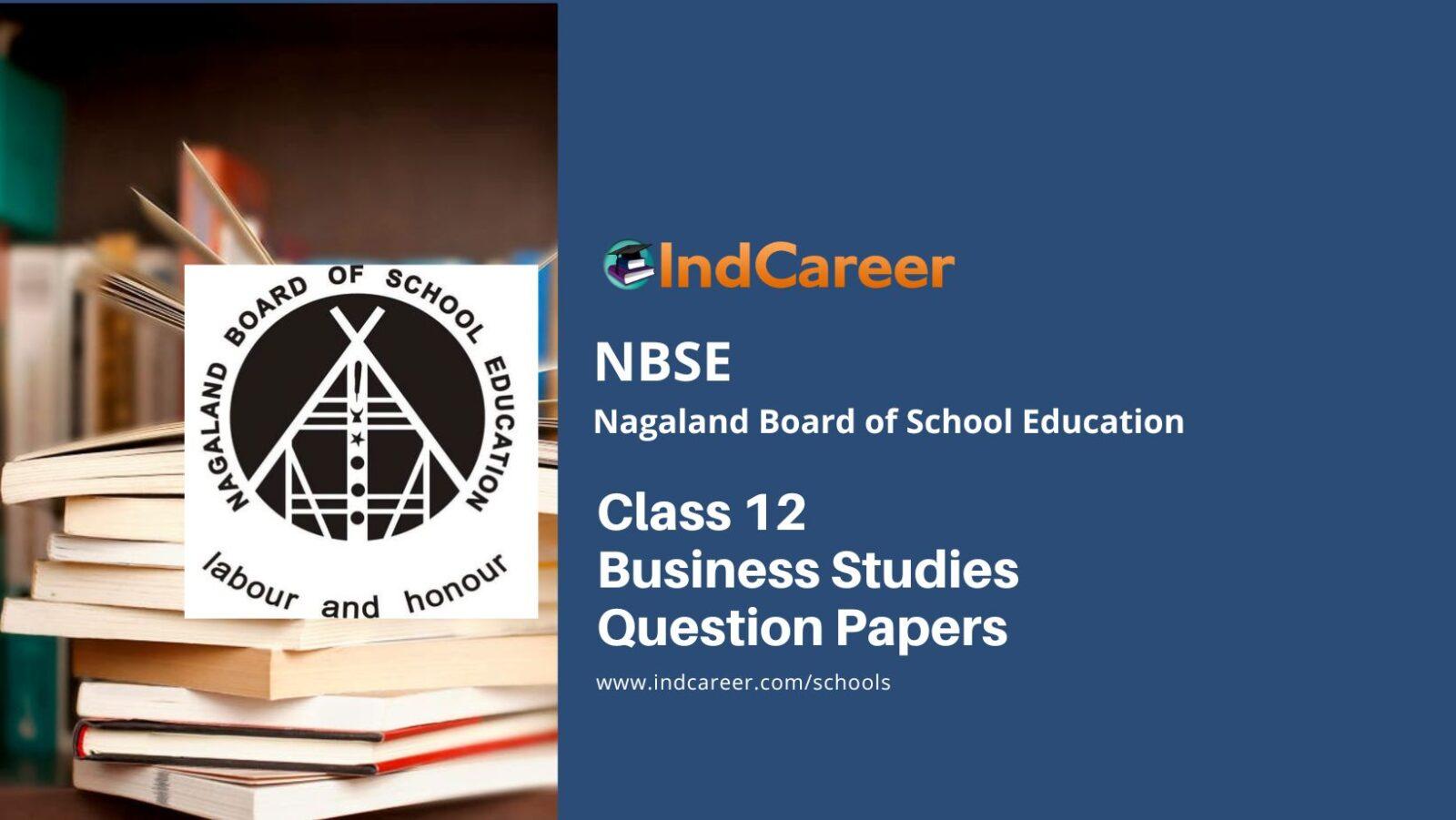 NBSE Class 12 Business Studies Question Papers