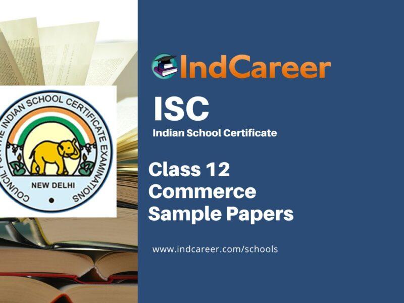 ISC Class 12 Commerce Sample Paper