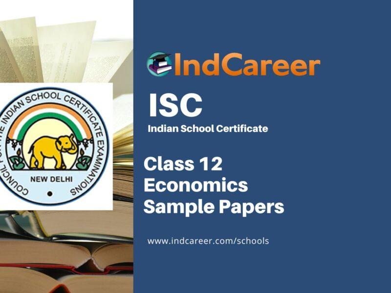 ISC Class 12 Economics Sample Paper