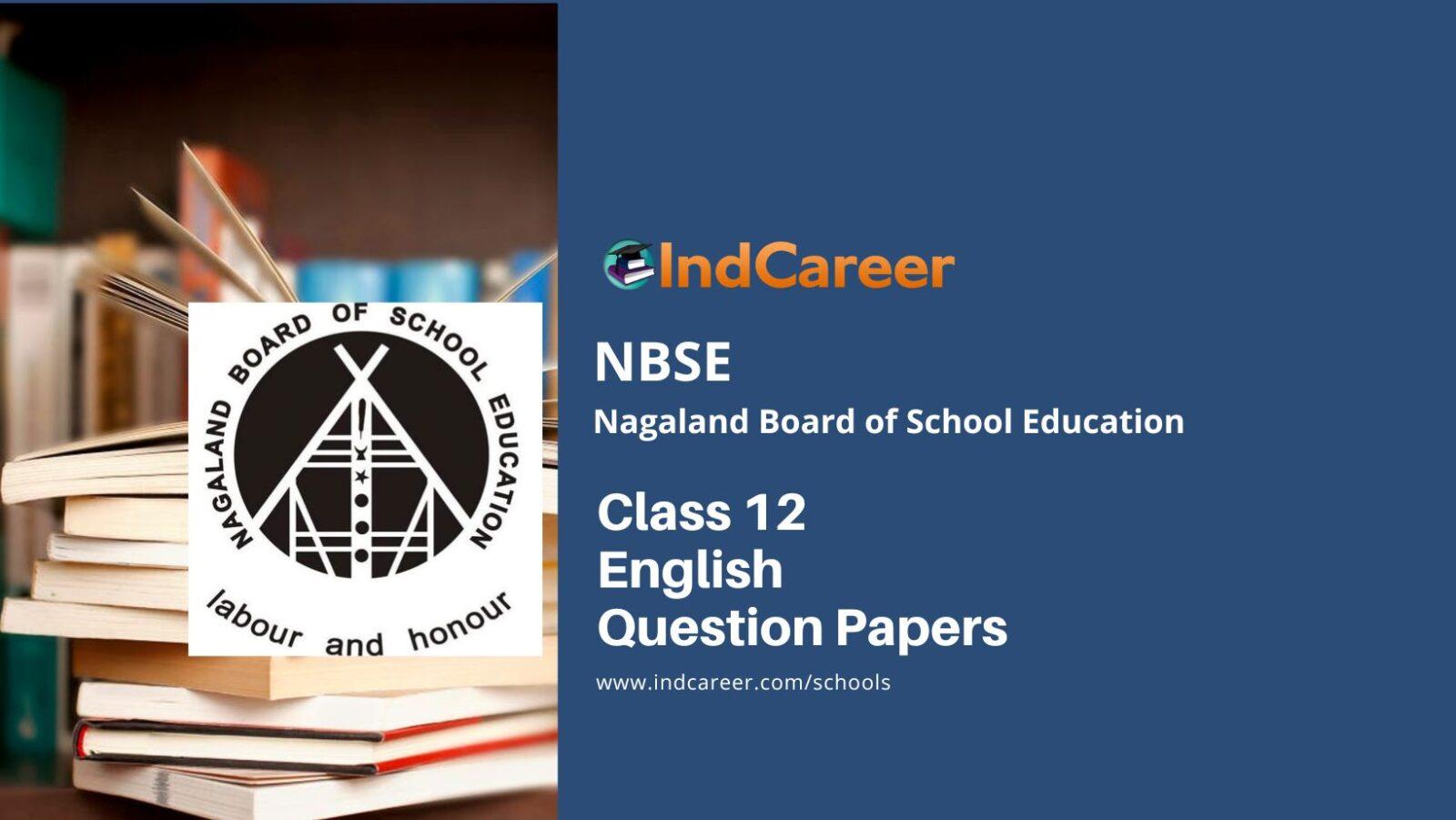 NBSE Class 12 English Question Papers