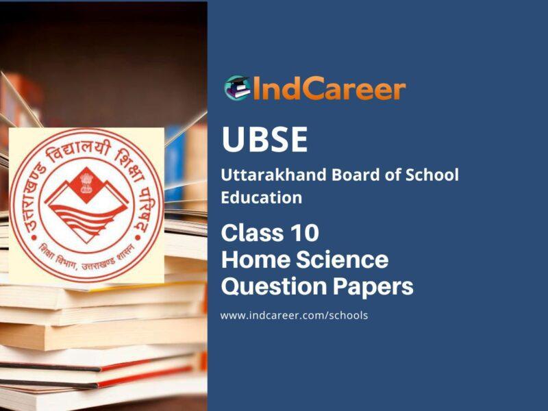 UBSE Class 10 Home Science Question Papers