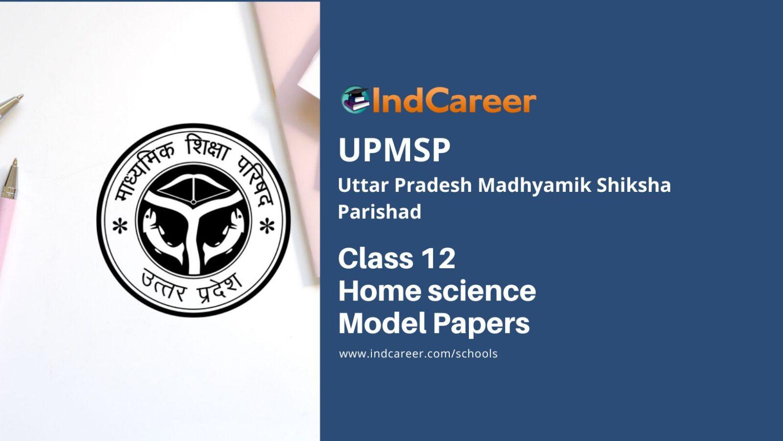 UP Board Class 12 Home science Model Papers