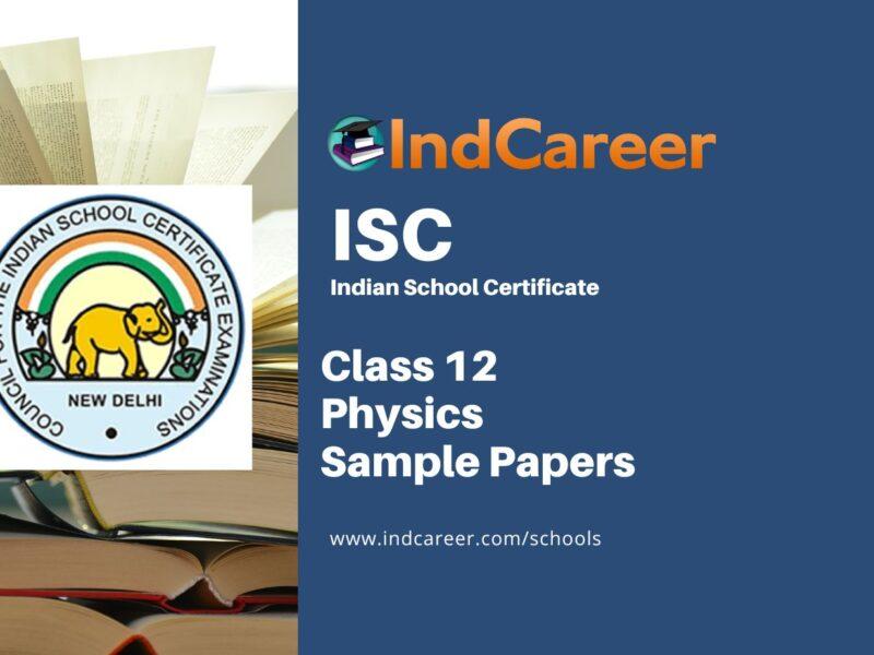 ISC Class 12 Physics Sample Paper