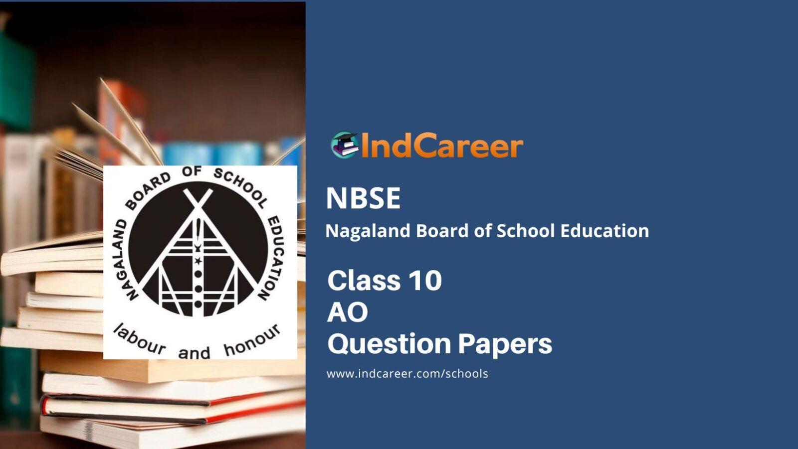 NBSE Class 10 AO Question Papers