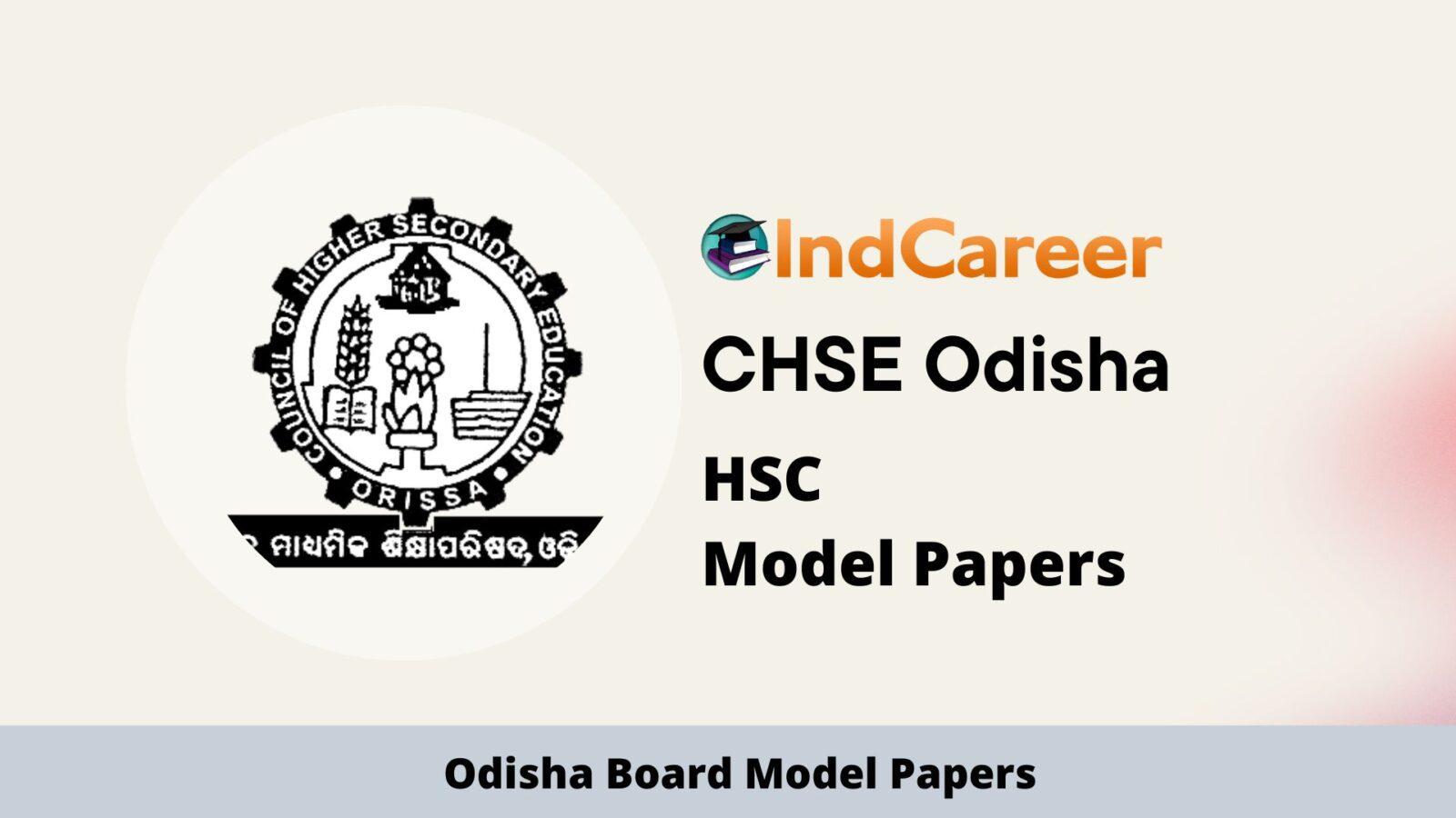 Odisha Board HSC Sample Papers