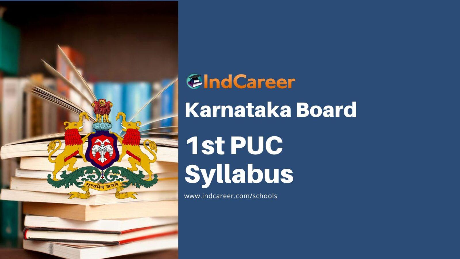 Karnataka 1st PUC Syllabus