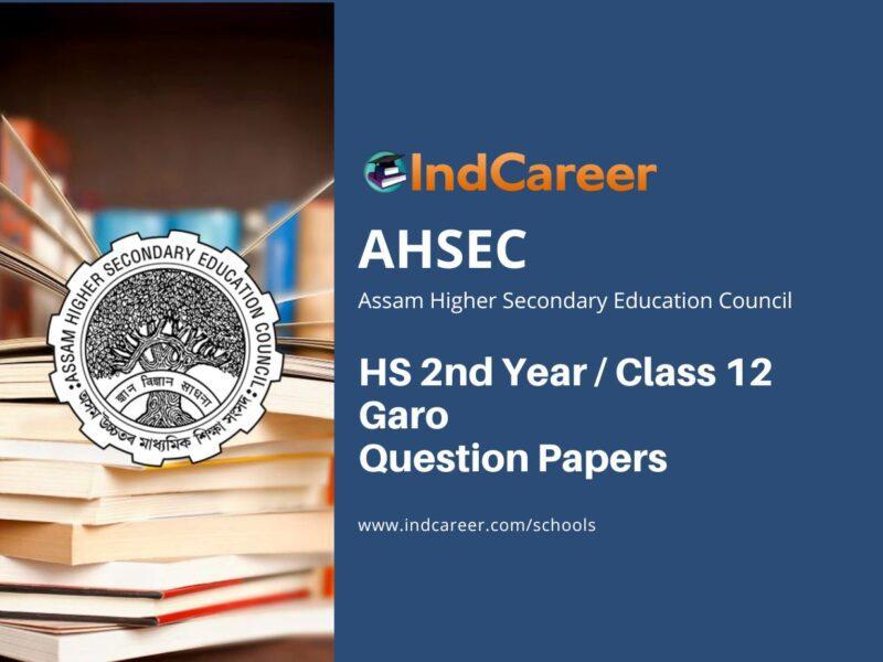 AHSEC Class 12 Garo Question Papers