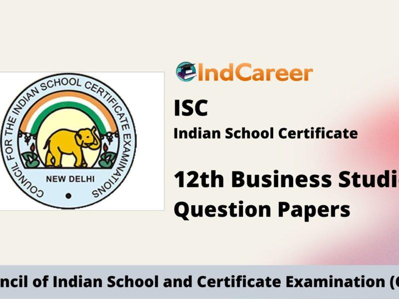 ISC Class 12 Business Studies Question Papers