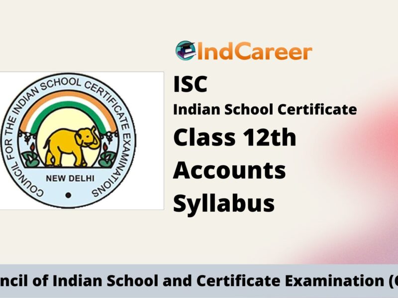 ISC Class 12 Accounts Syllabus