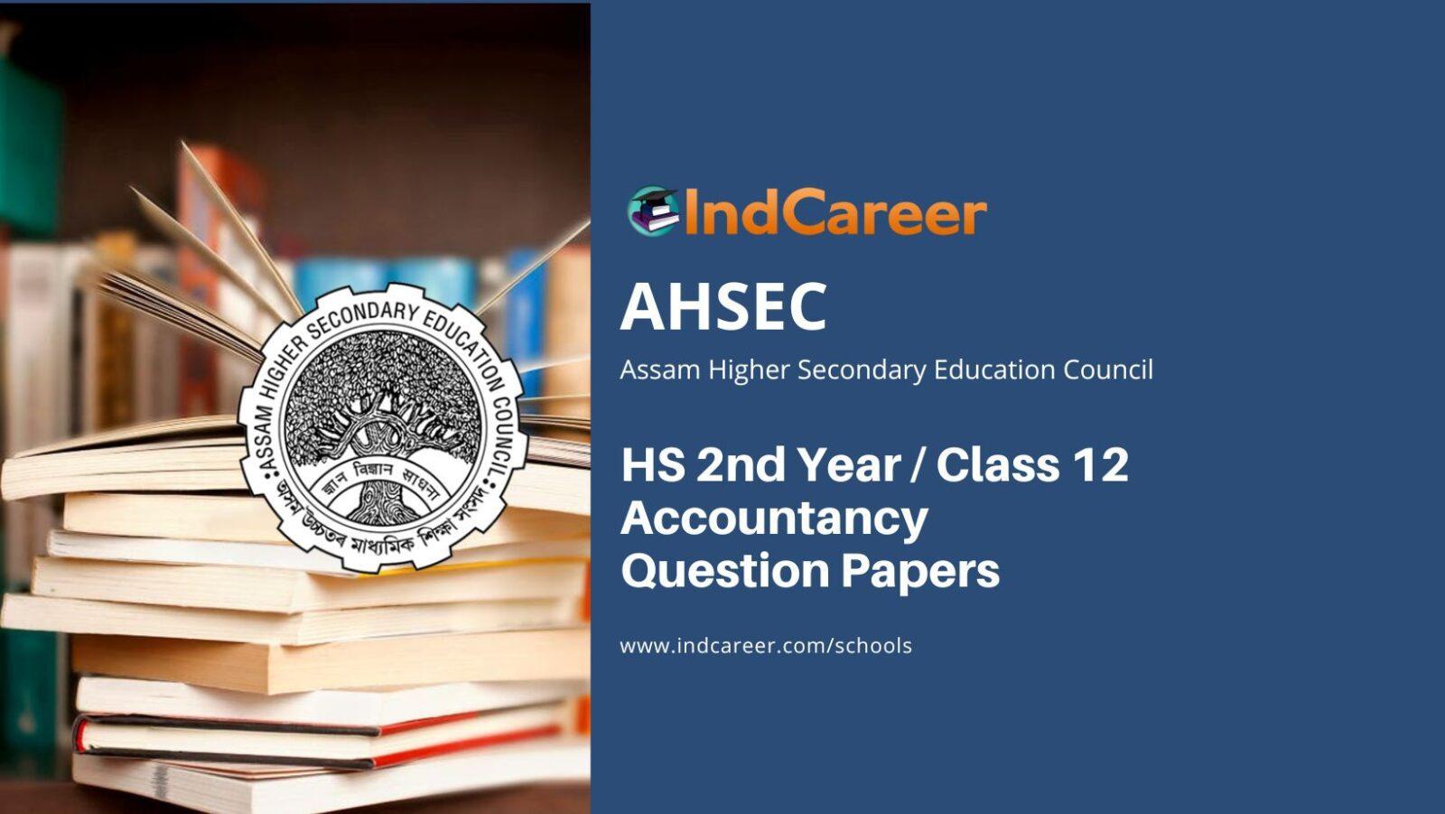 AHSEC Class 12 Accountancy Question Papers