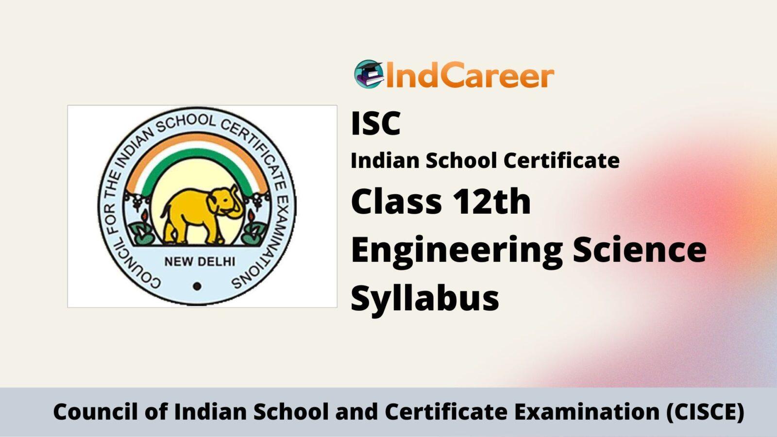 ISC Class 12 Engineering Science Syllabus