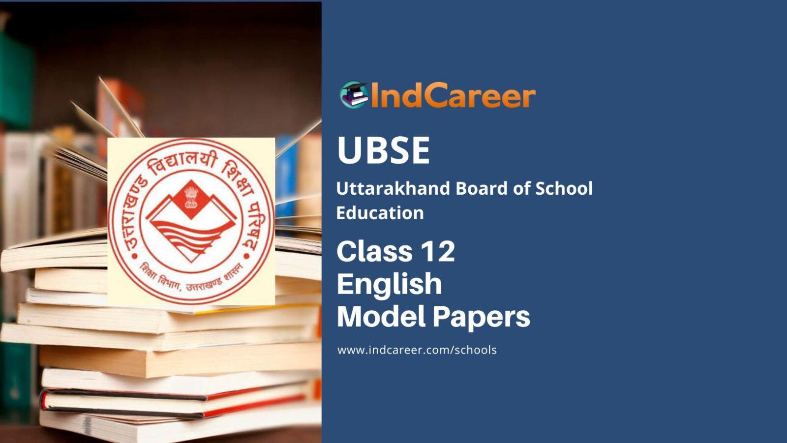UBSE Class 12 English Sample Paper
