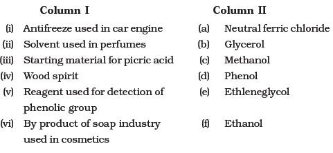 Alcohols, Phenols and Ethers