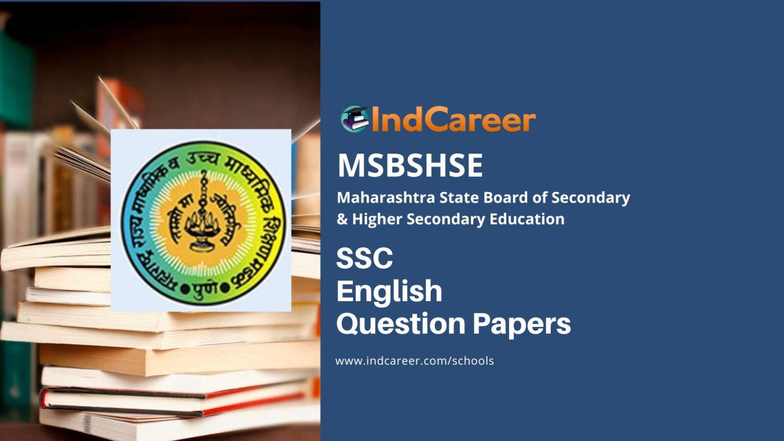 Maharashtra SSC English Question Papers