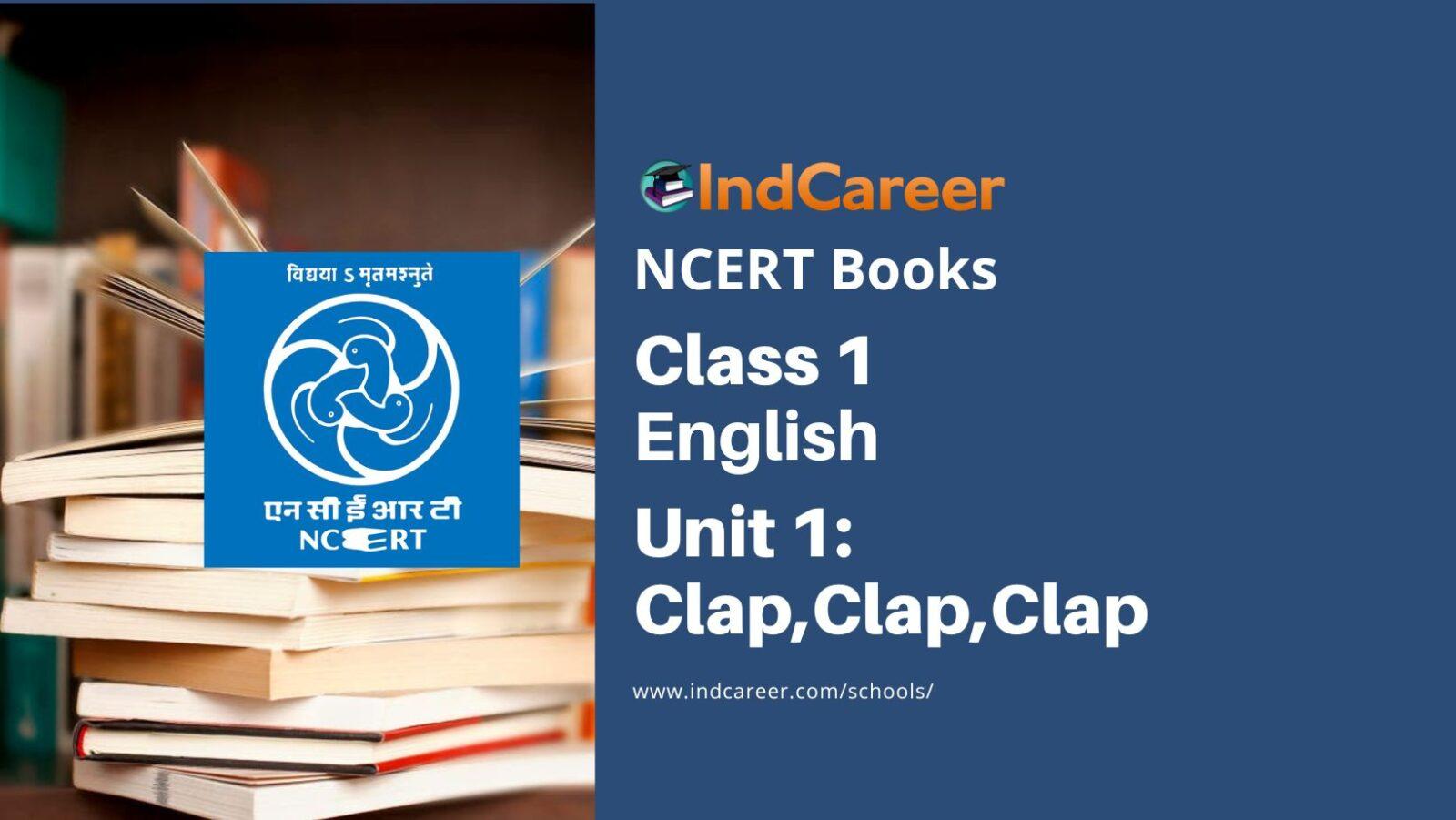 Ncert book for class 1 english raindrop unit 1 clap clap clap