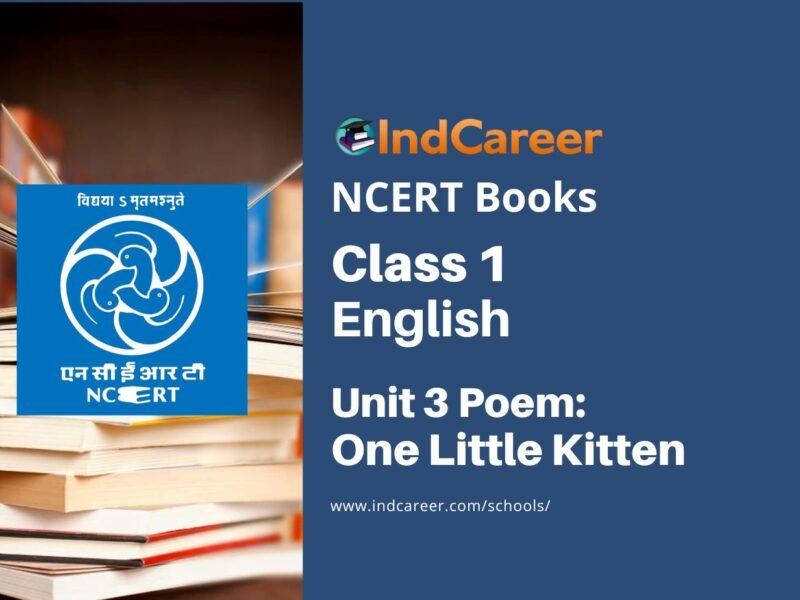 NCERT Book for Class 1 English (Marigold):Unit 3 Poem-One Little Kitten
