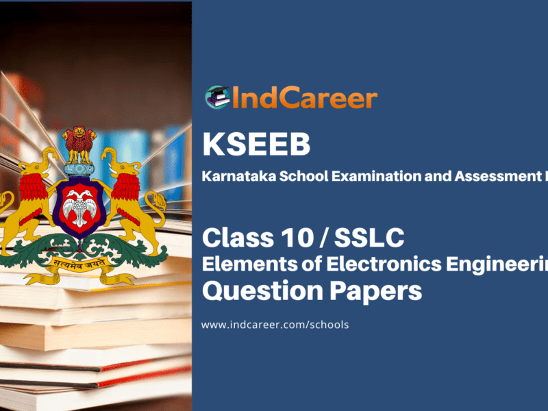 Karnataka SSLC Elements of Electronics Engineering Question Papers