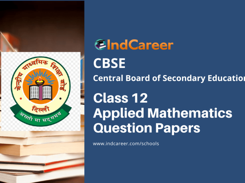CBSE Class 12 Applied Mathematics Question Papers