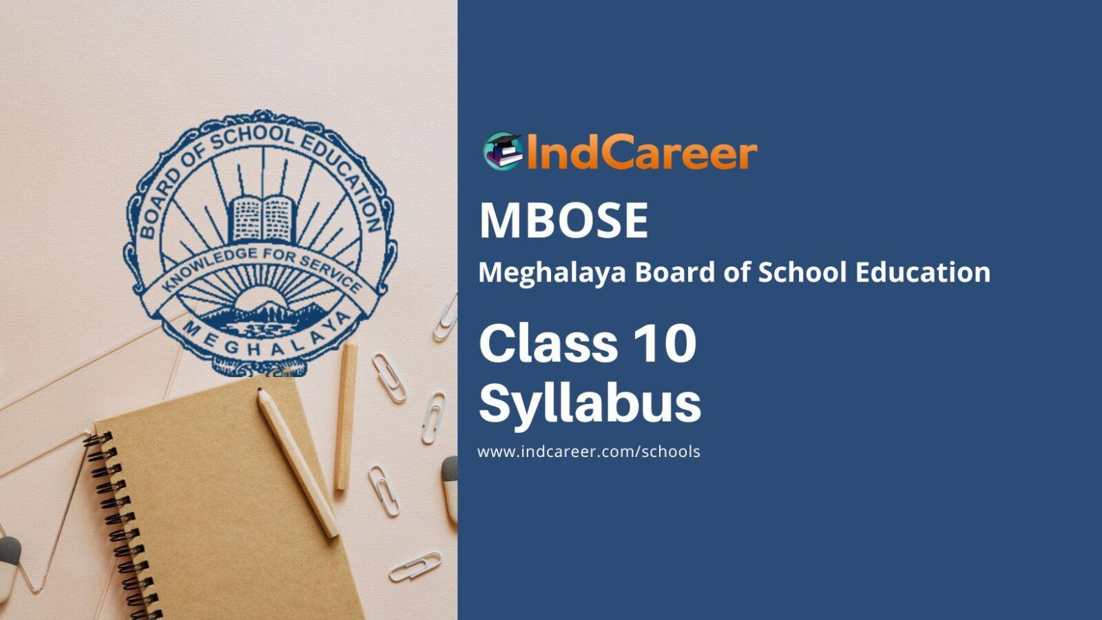 MBOSE Class 10 Syllabus