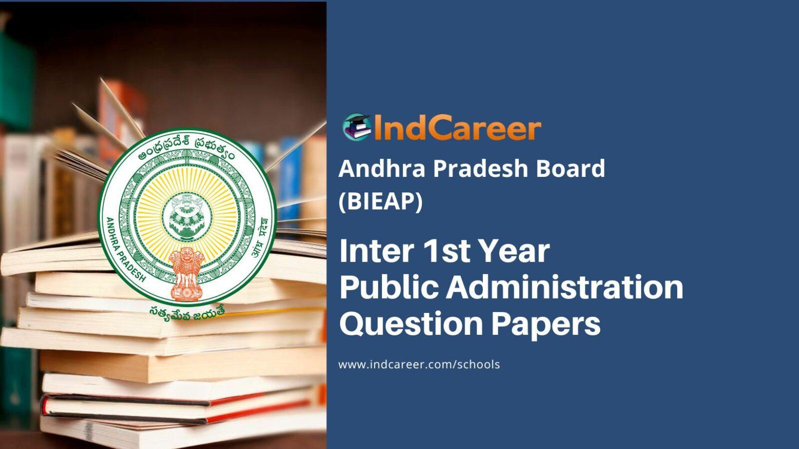 AP Inter 1st Year Public Administration Question Papers