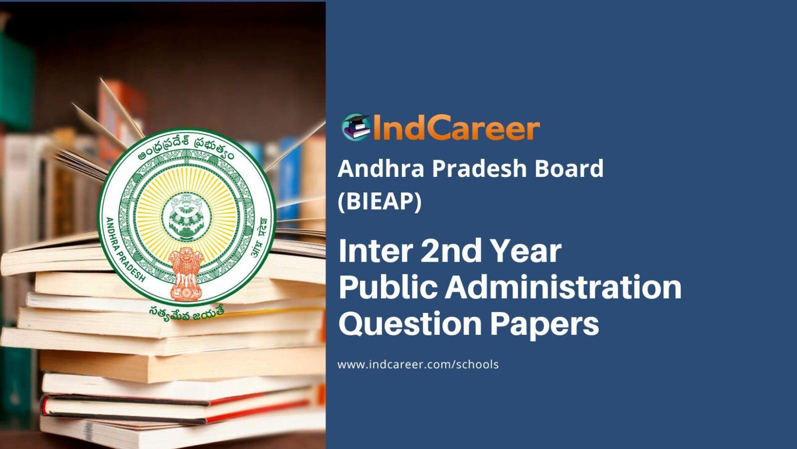 AP Inter 2nd Year Public Administration Question Papers