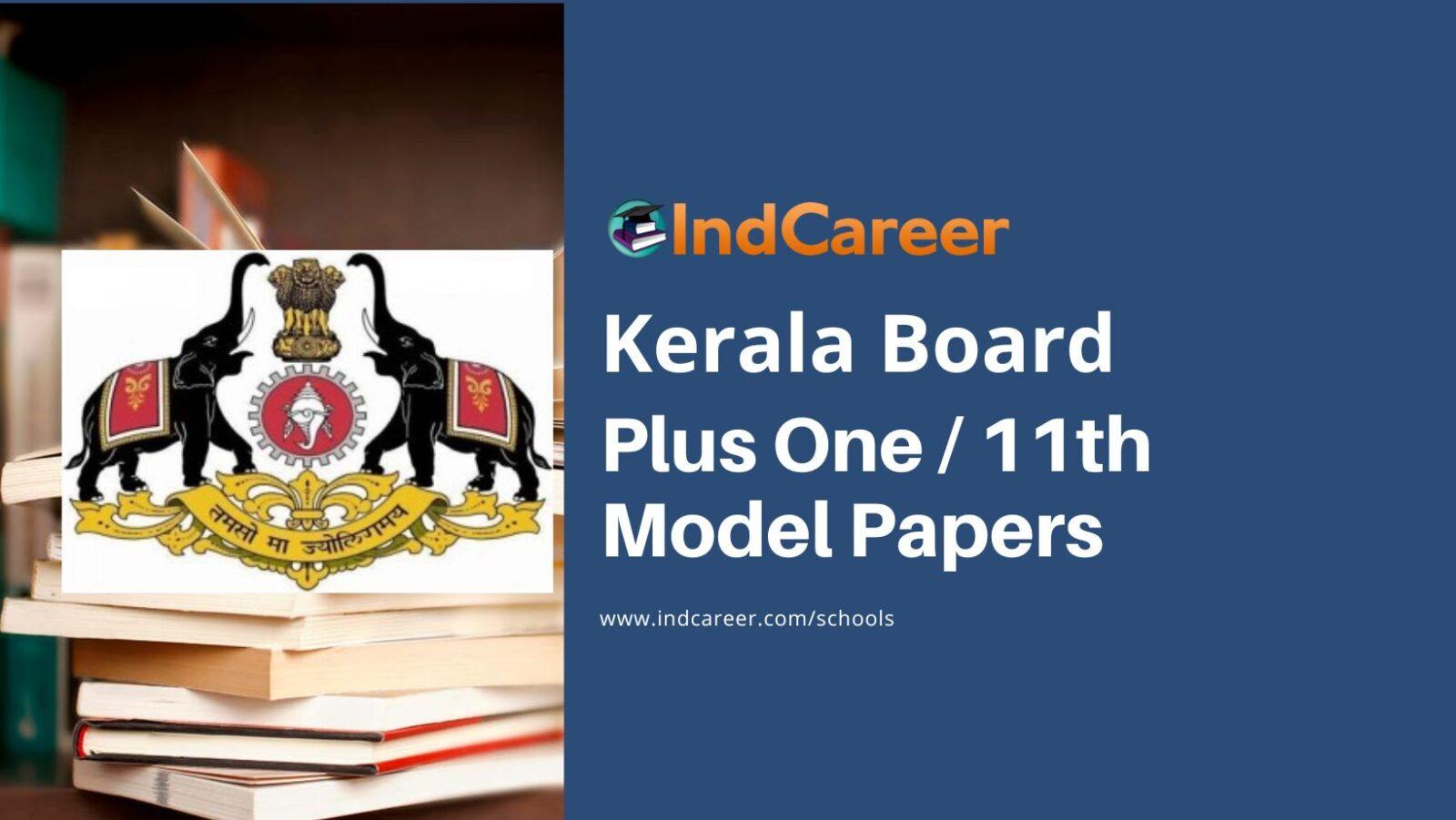 Kerala Plus One Model Papers