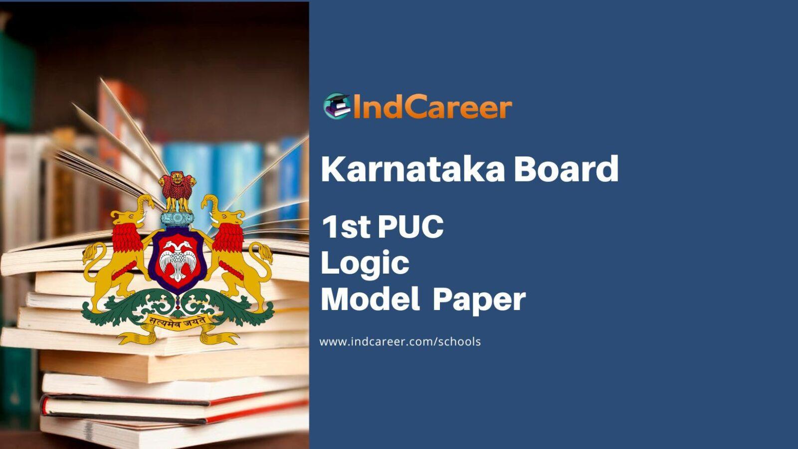 Karnataka 1st PUC Logic Model Question Paper