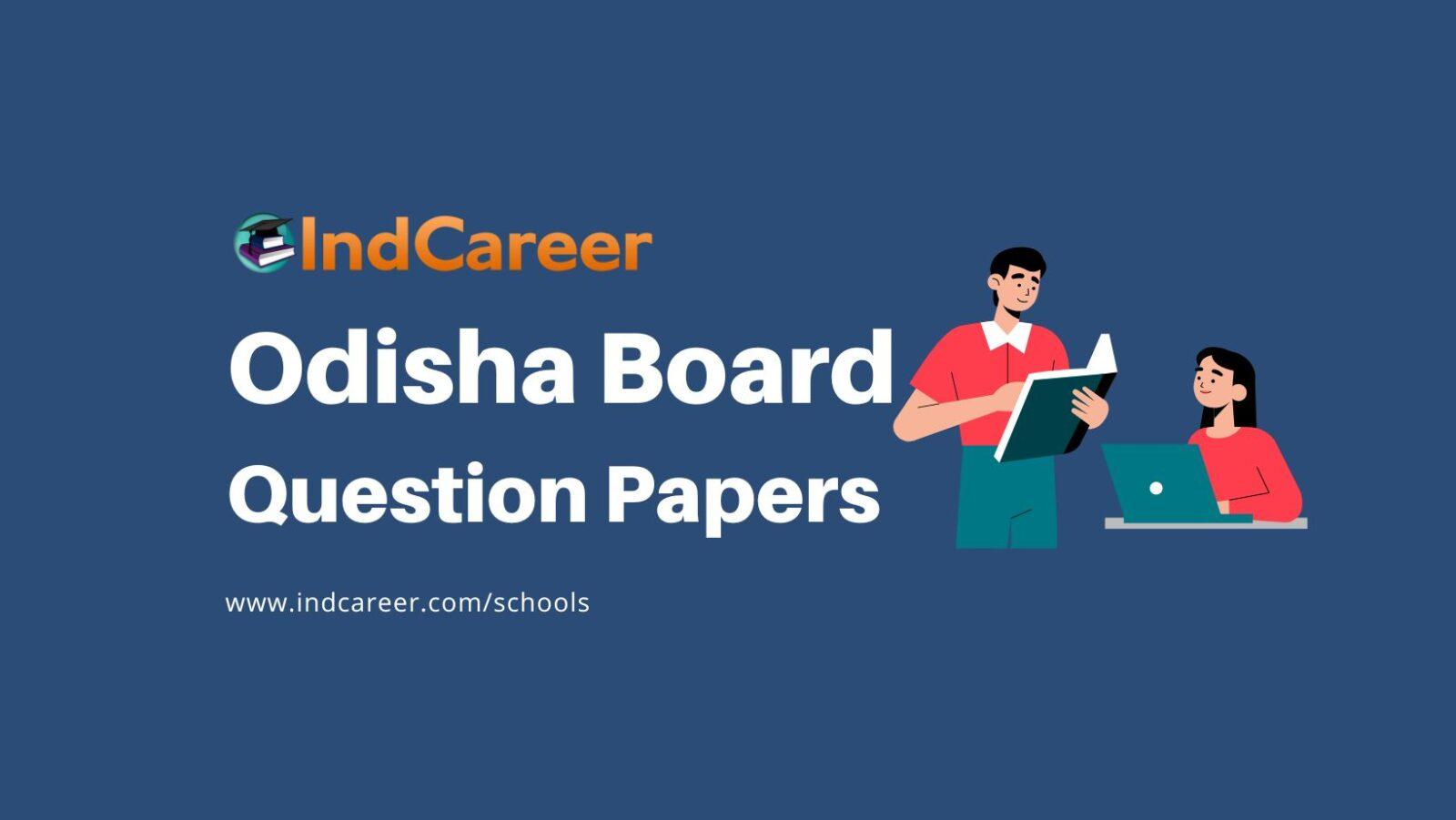 Odisha Board Question Papers