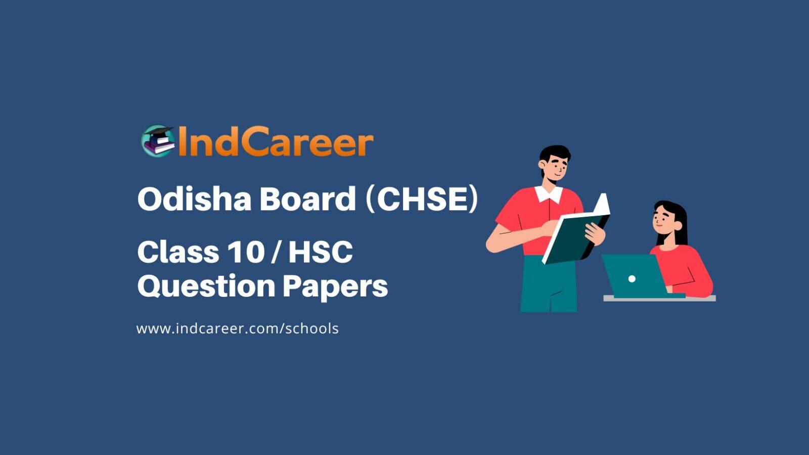 Odisha Board HSC Question Papers