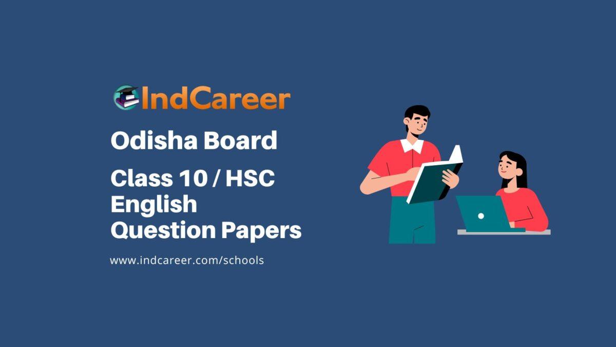 Odisha Board HSC English Question Papers
