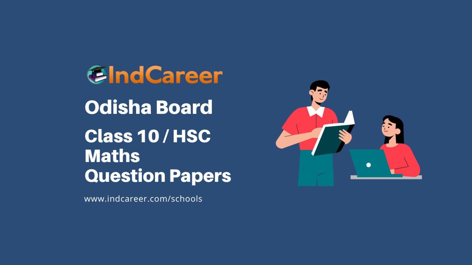 Odisha Board HSC Maths Question Papers