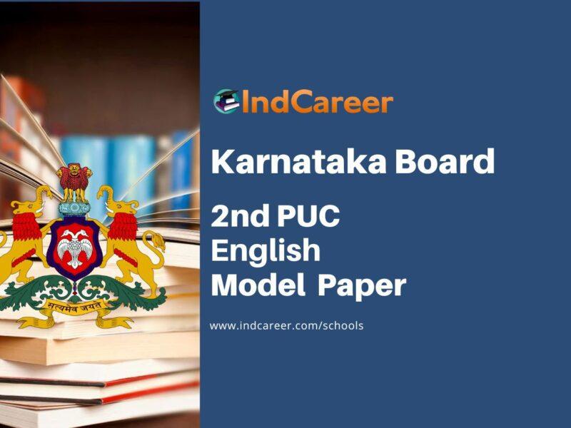 Karnataka 2nd PUC English Model Question Paper