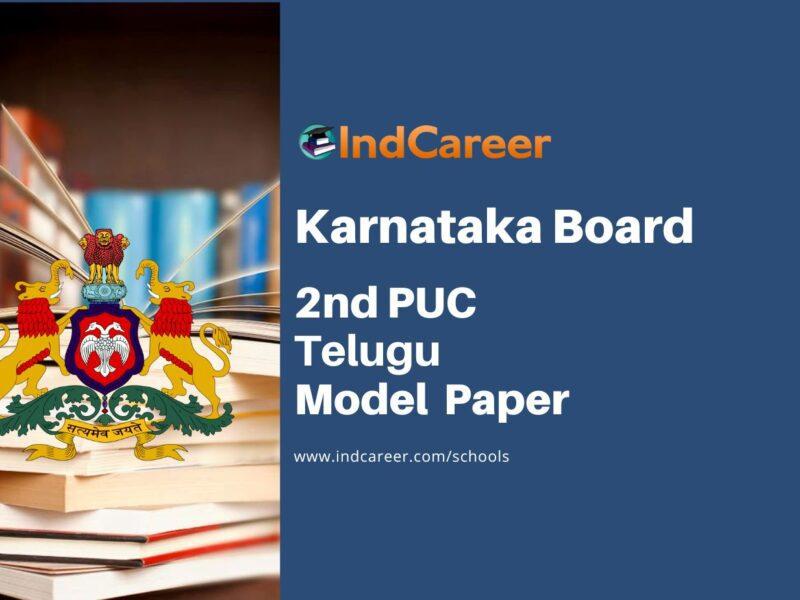 Karnataka 2nd PUC Telugu Model Question Paper