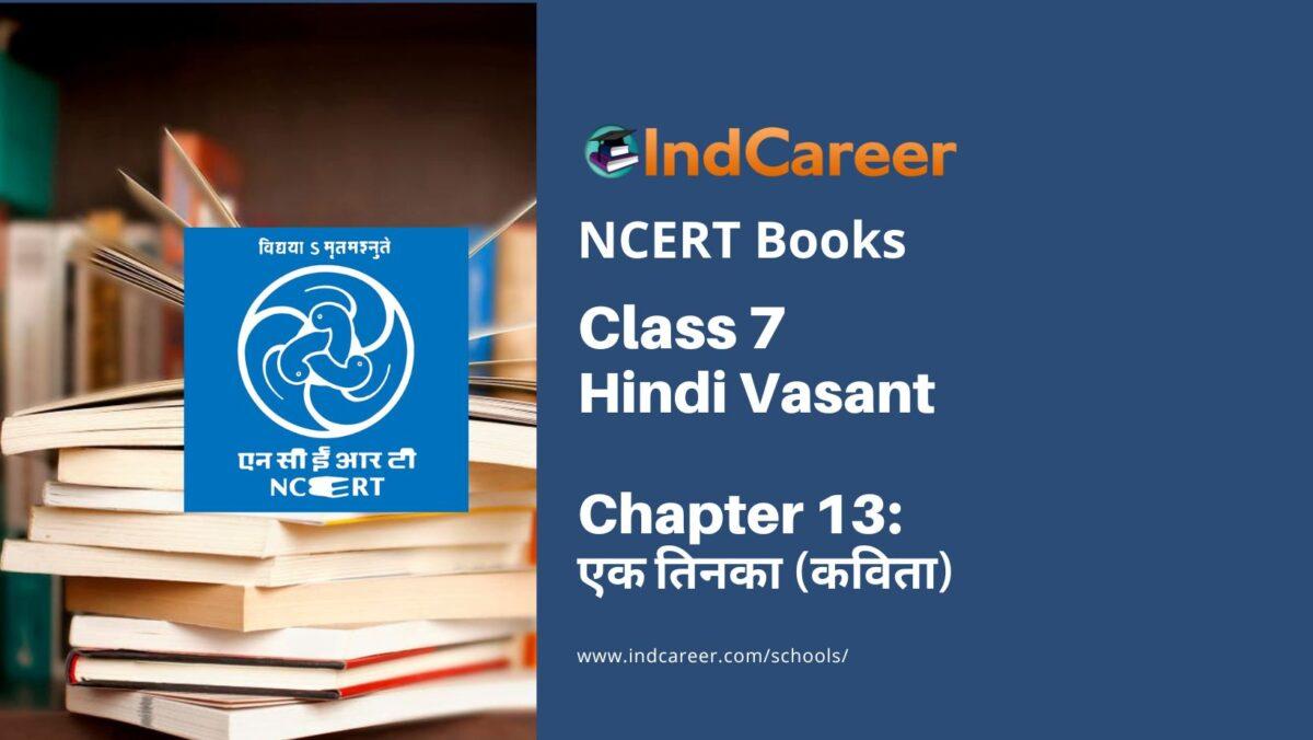 NCERT Book for Class 7 Hindi Vasant Chapter 13 एक तिनका (कविता)