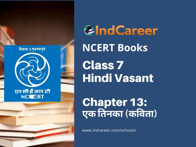 NCERT Book for Class 7 Hindi Vasant Chapter 13 एक तिनका (कविता)