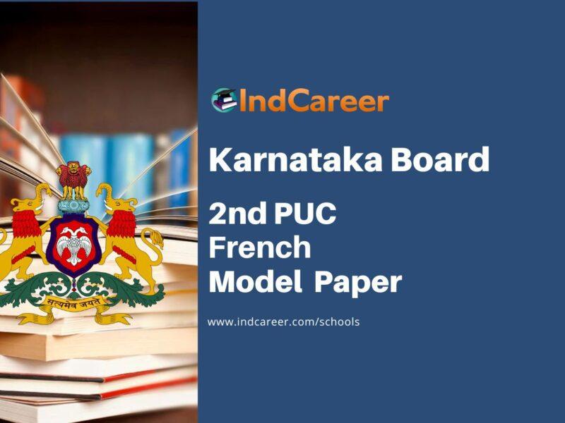 Karnataka 2nd PUC French Model Question Paper
