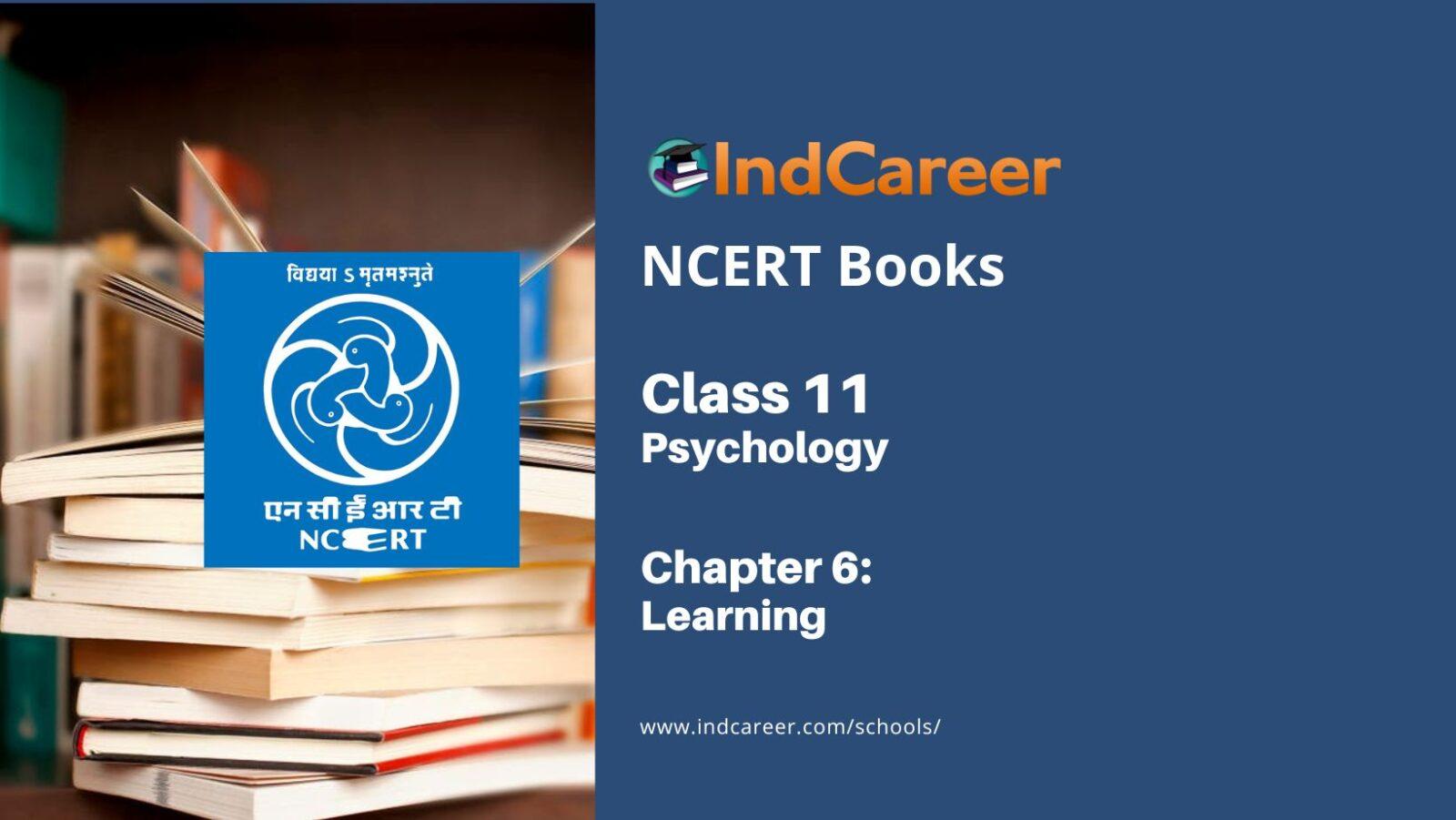 NCERT Book for Class 11 Psychology Chapter 6 Learning