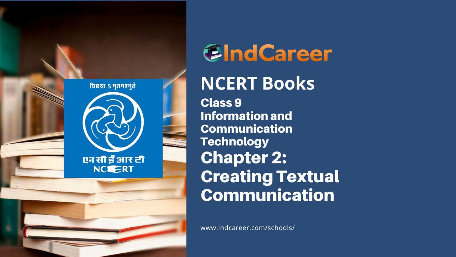 NCERT Book for Class 9 Information and Communication Technology Chapter 2 Creating Textual Communication