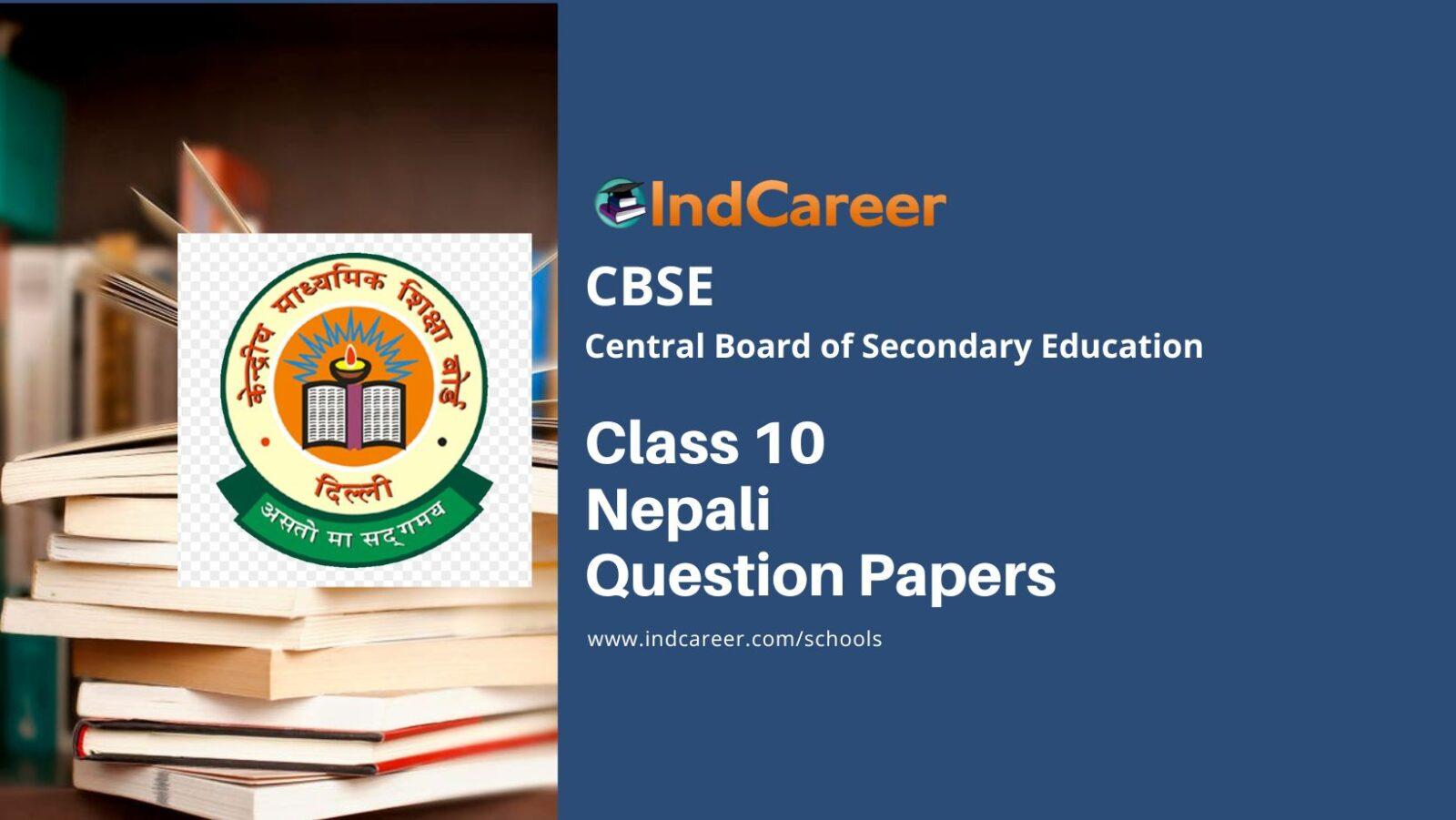 CBSE Class 10 Nepali Question Papers