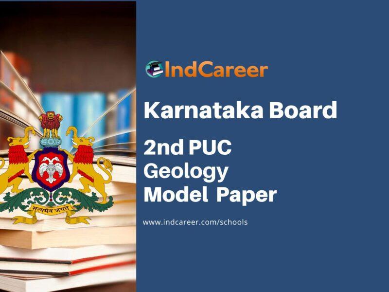 Karnataka 2nd PUC Geology Model Question Paper
