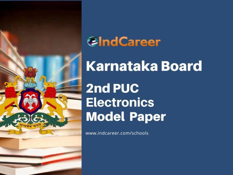 Karnataka 2nd PUC Electronics Model Question Paper